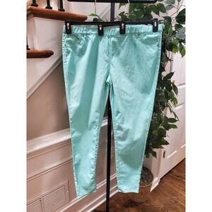 Women's Aqua Cotton & Polyester Mid Rise Pull On Casual Jeggings Pants Large